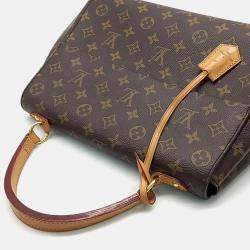 Pre Owned Louis Vuitton Brown Coated Canvas Louis Vuitton Monogram Clooney MM Bag