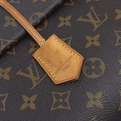 Pre Owned Louis Vuitton Brown Coated Canvas Louis Vuitton Monogram Clooney MM Bag