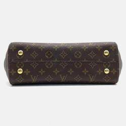 Pre Owned Louis Vuitton Brown Coated Canvas Louis Vuitton Monogram Clooney MM Bag