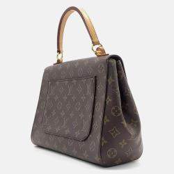 Pre Owned Louis Vuitton Brown Coated Canvas Louis Vuitton Monogram Clooney MM Bag
