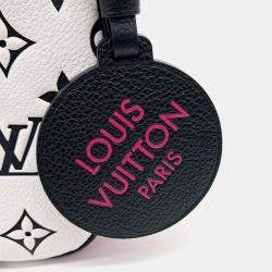 Louis Vuitton Black White Leather Empreinte Bagatelle Bag