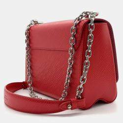 Pre Owned Louis Vuitton Red Leather Epi Twist MM Bag