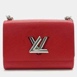 Pre Owned Louis Vuitton Red Leather Epi Twist MM Bag