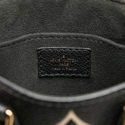 Louis Vuitton Black Leather Bicolor Monogram Empreinte Petit Sac Plat