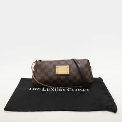 Pre Owned Louis Vuitton Damier Ebene Canvas Eva Pochette