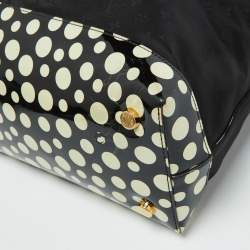 Louis Vuitton Black Monogram Satin Yayoi Kusama Dots Infinity Lockit Vertical MM Bag