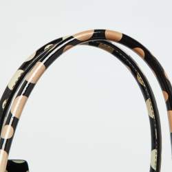 Louis Vuitton Black Monogram Satin Yayoi Kusama Dots Infinity Lockit Vertical MM Bag