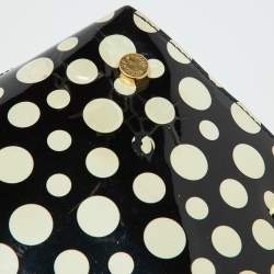 Louis Vuitton Black Monogram Satin Yayoi Kusama Dots Infinity Lockit Vertical MM Bag