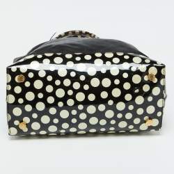 Louis Vuitton Black Monogram Satin Yayoi Kusama Dots Infinity Lockit Vertical MM Bag