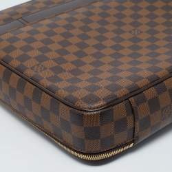 Pre Owned Louis Vuitton Damier Ebene Canvas and Leather Sabana Laptop Bag