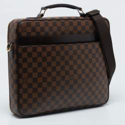 Pre Owned Louis Vuitton Damier Ebene Canvas and Leather Sabana Laptop Bag