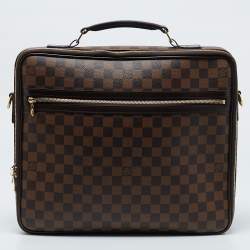 Pre Owned Louis Vuitton Damier Ebene Canvas and Leather Sabana Laptop Bag