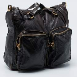 Louis Vuitton Dark Brown Leather Soana Sacoche MM Bag