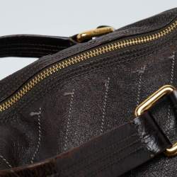 Louis Vuitton Dark Brown Leather Soana Sacoche MM Bag