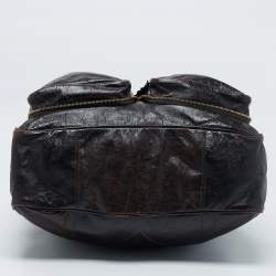 Louis Vuitton Dark Brown Leather Soana Sacoche MM Bag