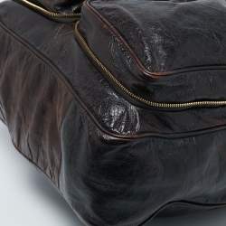 Louis Vuitton Dark Brown Leather Soana Sacoche MM Bag