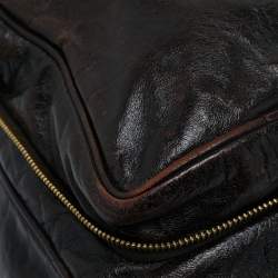 Louis Vuitton Dark Brown Leather Soana Sacoche MM Bag
