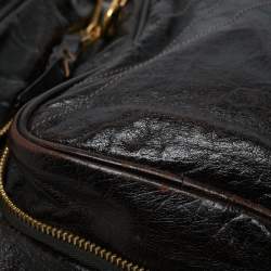 Louis Vuitton Dark Brown Leather Soana Sacoche MM Bag