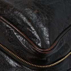Louis Vuitton Dark Brown Leather Soana Sacoche MM Bag