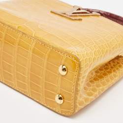 Pre Owned Louis Vuitton Tricolor Crocodile Capucines Mini Bag