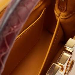 Pre Owned Louis Vuitton Tricolor Crocodile Capucines Mini Bag