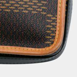 Pre Owned Louis Vuitton Brown Coated Canvas Nigo Giant Damier Ebene Monogram Nano Amazone Crossbody