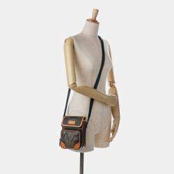 Pre Owned Louis Vuitton Brown Coated Canvas Nigo Giant Damier Ebene Monogram Nano Amazone Crossbody