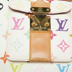 Pre Owned Louis Vuitton White Monogram Multicolore Canvas Speedy 30 Bag