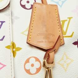 Pre Owned Louis Vuitton White Monogram Multicolore Canvas Speedy 30 Bag