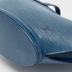 Pre Owned حقيبة لوى فيتون سان جاكس جلد أيبى زرقاء توليدو PM