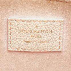 Louis Vuitton Light Pink Yellow Leather Monogram Empreinte On The Go Pm Handbag