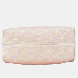Louis Vuitton Light Pink Yellow Leather Monogram Empreinte On The Go Pm Handbag