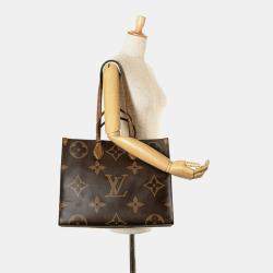 Louis Vuitton Brown Pvc Leather Monogram Giant Reverse On-The-Go Gm Tote Bag