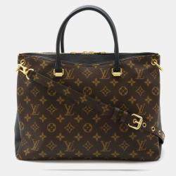 Louis Vuitton Noir Black Monogram Pallas Tote Bag