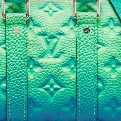 Louis Vuitton Blue/Vert Monogram Taurillon Leather Illusion Keepall XS Bag
