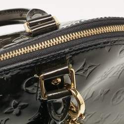 Pre Owned Louis Vuitton Vert Bronze Monogram Vernis Alma PM Bag