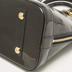 Pre Owned Louis Vuitton Vert Bronze Monogram Vernis Alma PM Bag