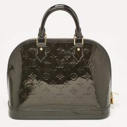 Pre Owned Louis Vuitton Vert Bronze Monogram Vernis Alma PM Bag