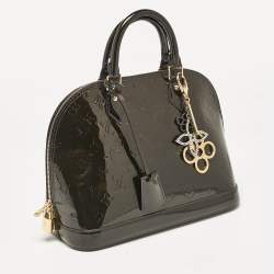 Pre Owned Louis Vuitton Vert Bronze Monogram Vernis Alma PM Bag