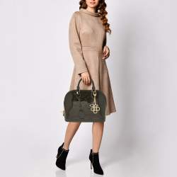 Pre Owned Louis Vuitton Vert Bronze Monogram Vernis Alma PM Bag