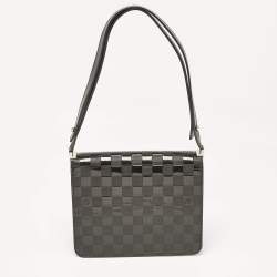 Pre Owned Louis Vuitton Black Damier Vernis Cabaret Bag