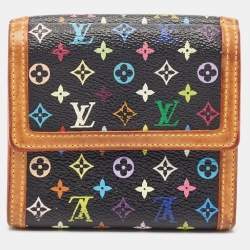 Louis Vuitton Black Monogram Multicolore Canvas Porte-Monnaie Billets Wallet