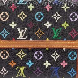 Louis Vuitton Black Monogram Multicolore Canvas Porte-Monnaie Billets Wallet
