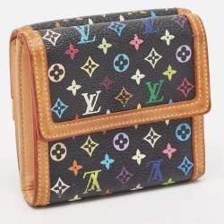 Louis Vuitton Black Monogram Multicolore Canvas Porte-Monnaie Billets Wallet