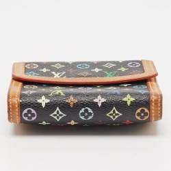Louis Vuitton Black Monogram Multicolore Canvas Porte-Monnaie Billets Wallet
