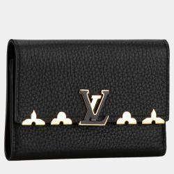   Louis Vuitton Black Taurillon Capucines Compact Wallet