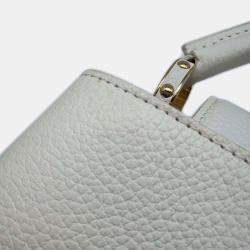 Louis Vuitton White Taurillon Leather Capucines Bag Size BB