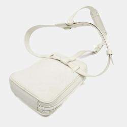 Louis Vuitton White Monogram Empreinte Utility Side Bag