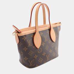 Louis Vuitton Brown Coated Canvas Leather Neverfull Bb Monogram Beige Handbag