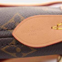 Louis Vuitton Brown Coated Canvas Leather Neverfull Bb Monogram Beige Handbag